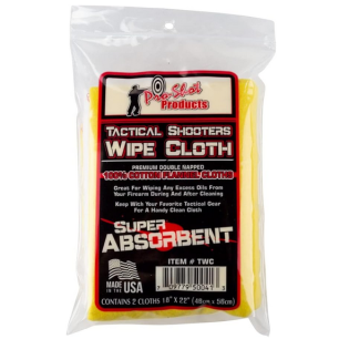 PRO-SHOT CHIFFON POUR L'ENTRETIEN DES ARMES (2 PIÉCES PAR PAQUETS)