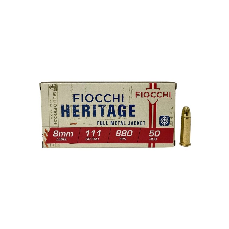 FIOCCHI 8MM FMJ 1892 111GR X 50