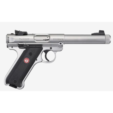 PISTOLET RUGER MARK IV 5.1/2 INOX FILETE 22LR COTE DROIT