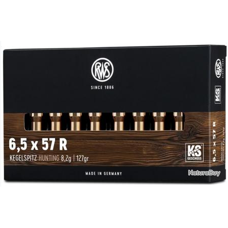 CARTOUCHES RWS KS 6.5X57R 127GR 8.2G