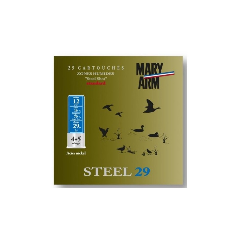 CARTOUCHES MARY ARM STEEL 29 CAL 12 N7+8