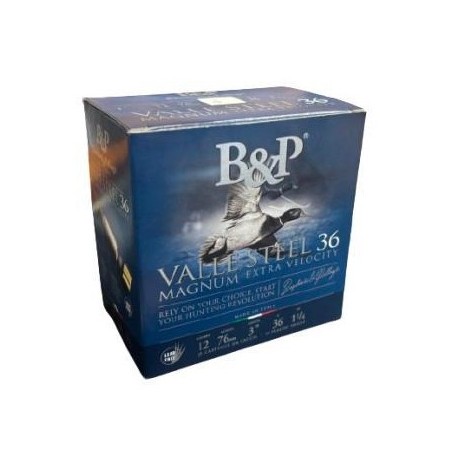 CARTOUCHES VALLE STEEL MAGNUM 36 12/76 36G N°4