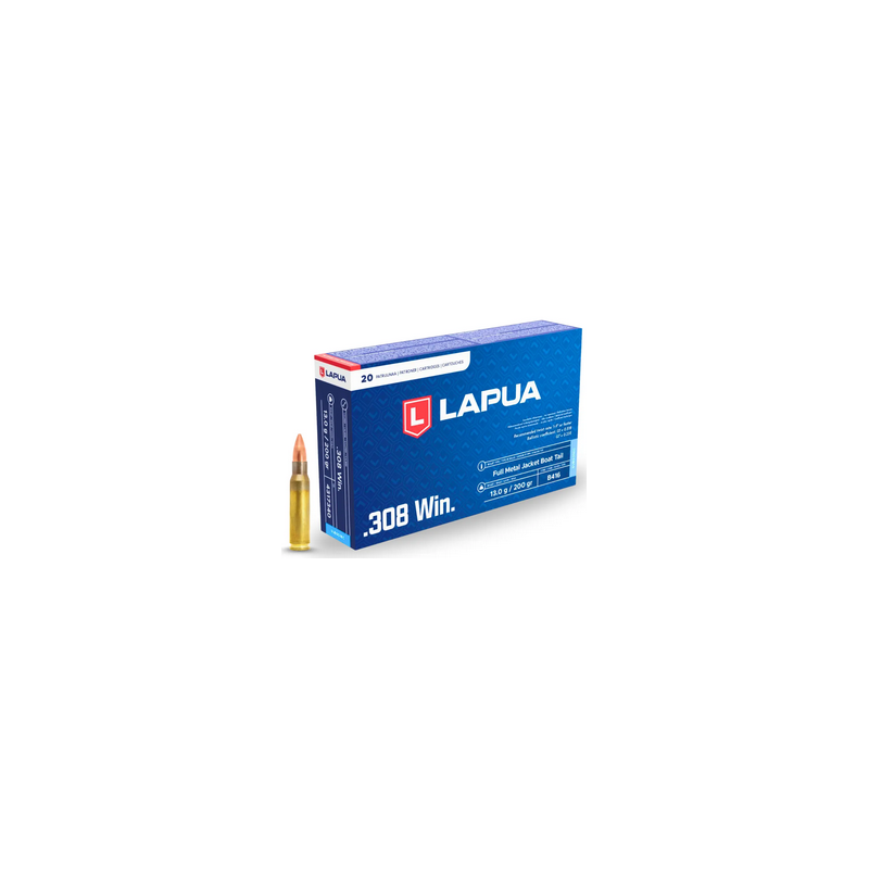 MUNITION LAPUA 308 WIN 200GR FMJBT SUBSONIC