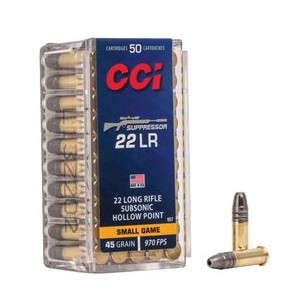 CCI 22LR 45GR SUPPRESSOR X50