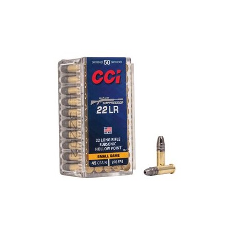 CCI 22LR 45GR SUPPRESSOR X50