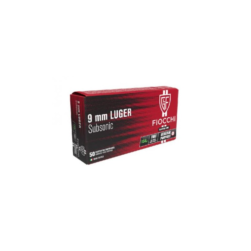FIOCCHI 9 MM 147 GR SUBSONIC x50
