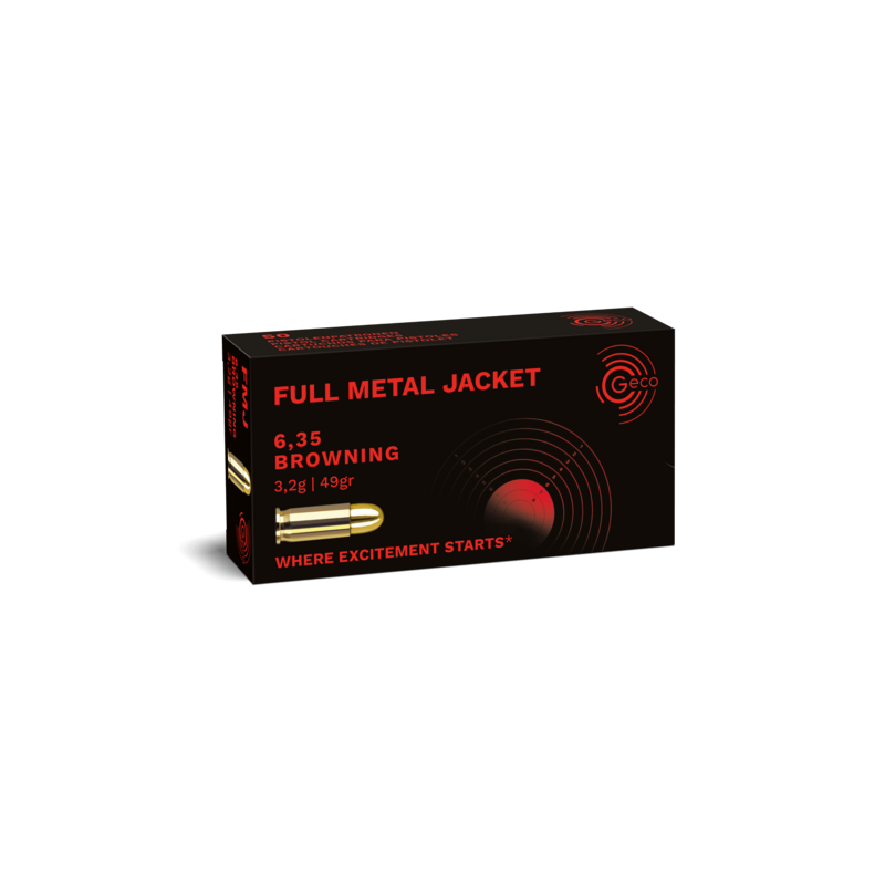 GECO 6.35 BROWNING .25 AUTO  FMJ x 50