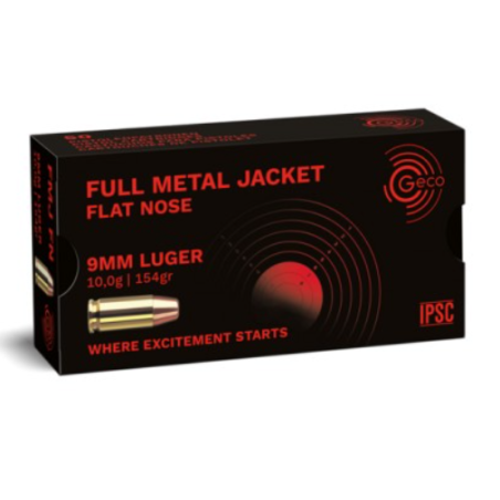 GECO 9x19 FMJ FLAT NOSE 154gr X 50