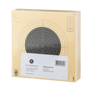 Cartons-cibles 20 x 20 cm x 100