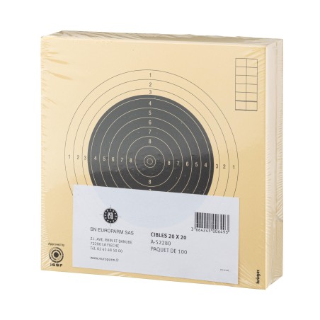 Cartons-cibles 20 x 20 cm x 100