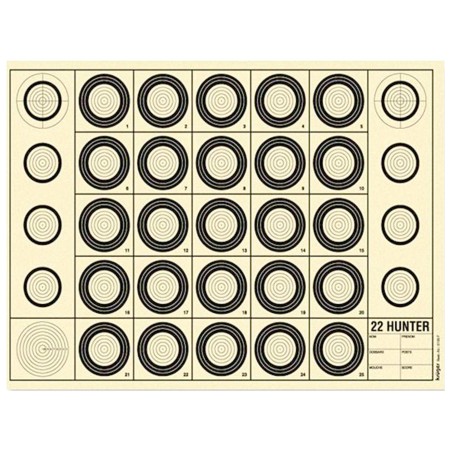 CIBLES BENCHREST 22LR 50M