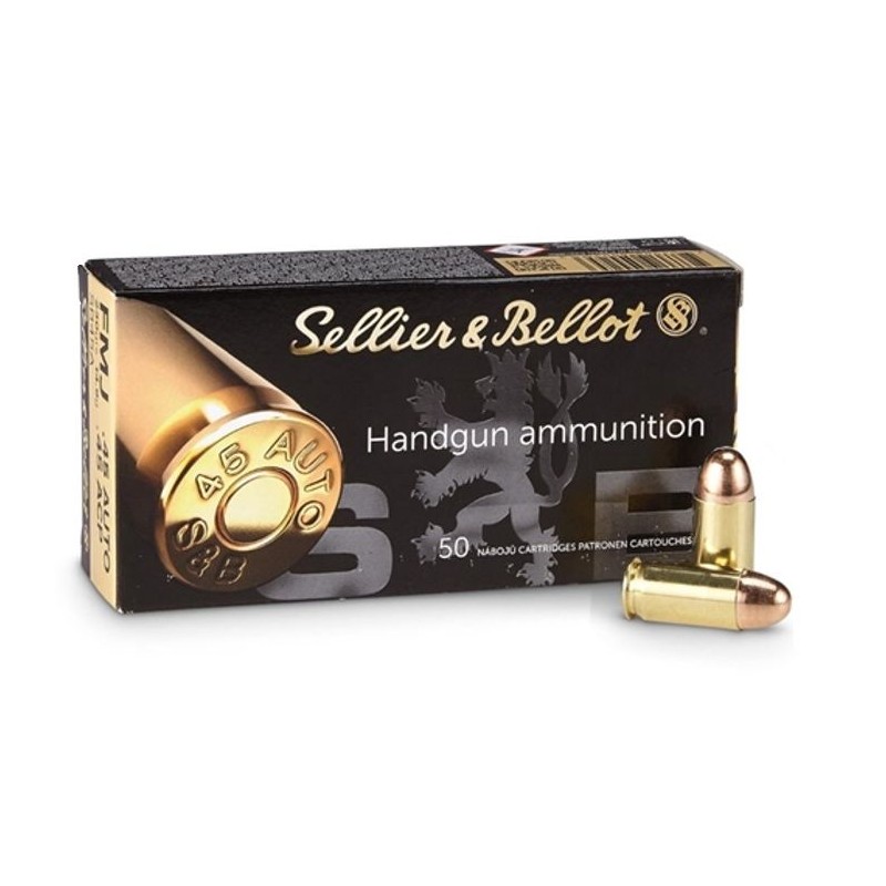 SELLIER BELLOT 45 ACP AUTO FMJ 230GR 14.9G