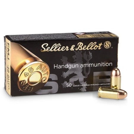 SELLIER BELLOT 45 ACP AUTO FMJ 230GR 14.9G