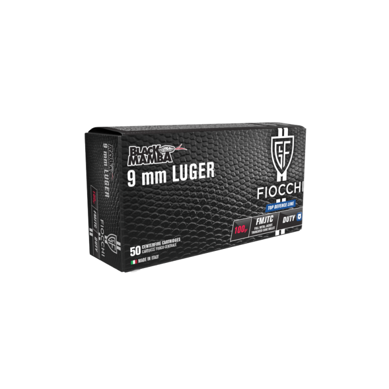 FIOCCHI BLACK MAMBA 9X19 100GR FMJTC X50