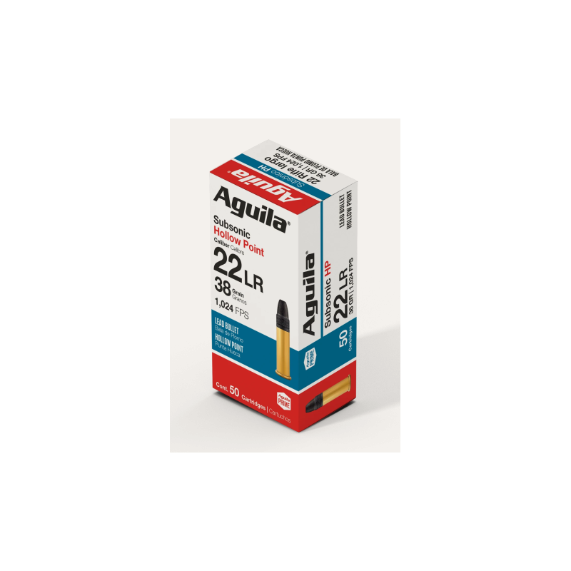 AGUILA 22LR SUBSONIQUE 38gr hp X50 AGUILA 22LR SUBSONIQUE 38gr hp X50