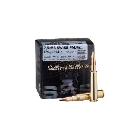SELLIER ET BELLOT 7,5X55 SWISS 174GR X 50